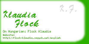 klaudia flock business card